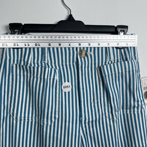 Anthropologie Maeve Pants Sz 2 Petite Blue Hi-Rise Colette Wide Leg  NEW - Picture 11 of 14